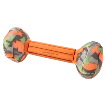 Major Dog 狗玩具 俏皮啞鈴 24cm 380g 天然橡膠  小  橘色  1個