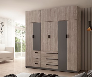 【歐風別館】布拉格8尺組合衣櫃【基隆至台中免運費】