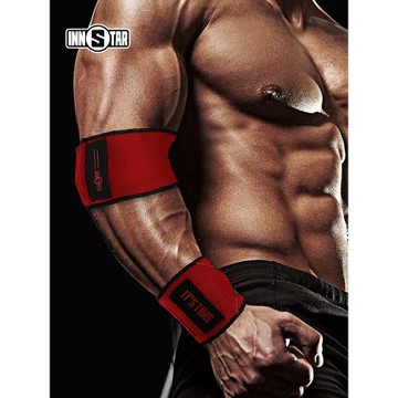 innstar健身護肘力量舉男健美臥推硬拉深蹲短款運動彈性加壓女士