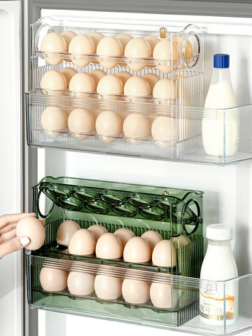 雞蛋收納盒冰箱用保鮮盒食品級專用側門收納筐廚房收納架托可計時