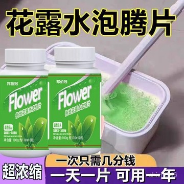 台灣現貨 隔日到貨🚀買100發200🚀【店鋪熱銷】高濃縮強效拖地專用花露水泡騰片地板清潔劑 100/1瓶