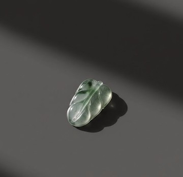 【一葉致富】高冰種飄綠花翡翠葉子 | 天然緬甸玉A貨翡翠 | 送禮