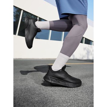 361男鞋運動鞋2025冬季皮面防水輕便鞋子加絨保暖跑步鞋減震跑鞋