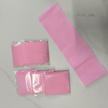 美容院洗臉一次性束髮髮帶瑜伽魔術貼包頭巾頭帶無紡布彈力粉色