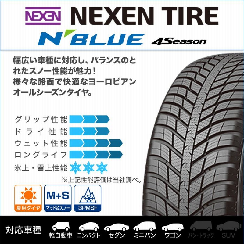 オールシーズンタイヤ ホイール4本セット BADX ロクサーニ