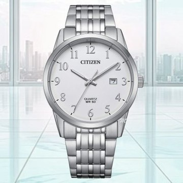 CITIZEN 星辰 GENTS 日系簡約 數字時標 三針 石英錶 男錶 送禮 禮物 推薦 BI5008-51A