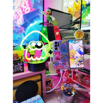 splatoon魷魚章魚小夜燈噴射戰士魷型噴噴3斯普拉遁周邊七色燈