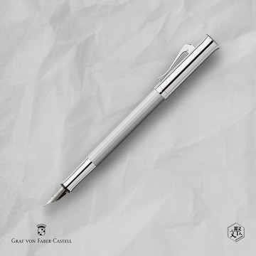 【Graf von Faber-Castell】 繩紋飾 鋼筆-鍍銠金屬 EF尖 VIP刻字服務 (原廠正貨)