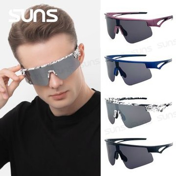 【SUNS】大框包覆式運動太陽眼鏡 高質感戶外運動眼鏡 防撞擊/防滑/透氣/抗UV400 S521