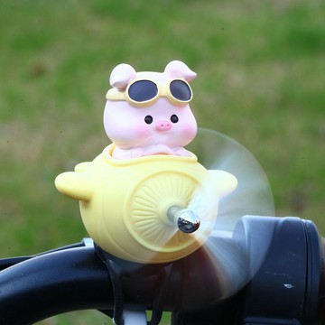 💖機車裝飾💖電動車小風車豬裝飾小配件竹蜻蜓山地公路自行車配飾摩托電瓶車機車 機車裝飾 機車裝飾品 機車飾品 機車擺件