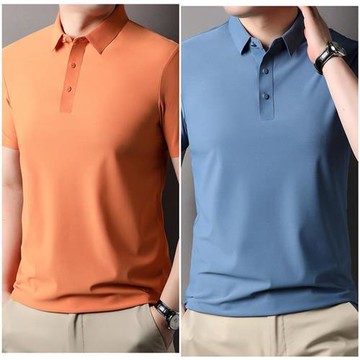 【巴黎精品】現貨+預購 夏季短袖上衣男襯衫高爾夫球衫冰絲速乾無痕翻領休閒T恤-薄款男POLO衫8色a1jw42