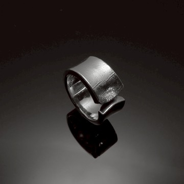 指紋印記系列 / 中性指紋開口戒 / 925銀 / 客製化