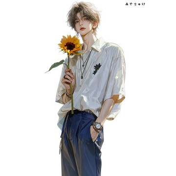 【8 月新品】07-137-0034 人物貼紙 簡約夏日男孩