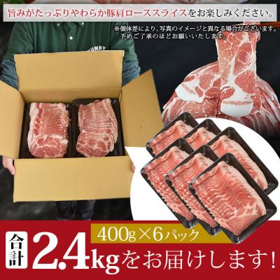 ふるさと納税 国富町 宮崎県産豚肩ローススライス 合計2.4kg(400g×6)
