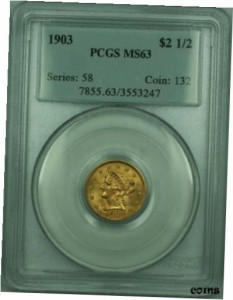 アンティークコイン コイン 金貨 銀貨 Liberty Quarter Eagle 2.5 Gold Coin PCGS MS-63