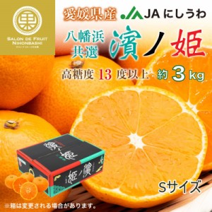 [予約 2023年11月25日-12月25日の納品] 濱ノ姫 約3kg S 愛媛県産 濱の姫 JA西宇和 冬ギフト