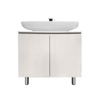 【MULTI】台灣製造工廠直營 瀑布出水龍頭+白臉盆+浴櫃(栓木)70cm