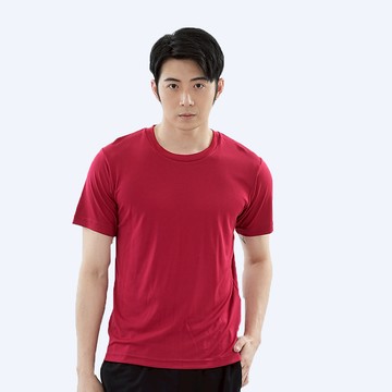 【遊遍天下】MIT男女款透氣吸排抗UV短袖圓領衫GS2015 暗紅