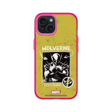 iPhone 15 Clear 粉漾桃 - 迪士尼-漫威 Marvel - 金鋼狼-Deadpool 3 圖畫風