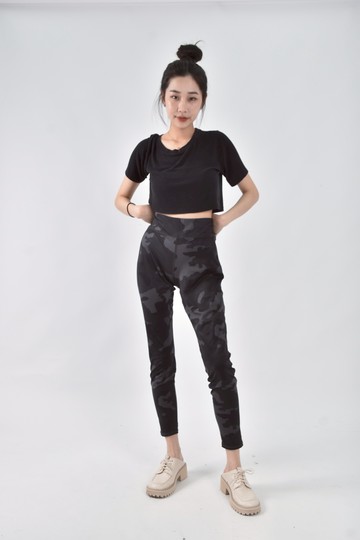 (3XL) polo ralph lauren秋冬運動迷彩瑜珈黑色長褲