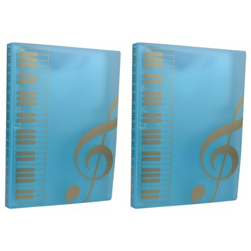 透明內頁袋 80頁160面 樂譜文件夾 A4  藍色  2個