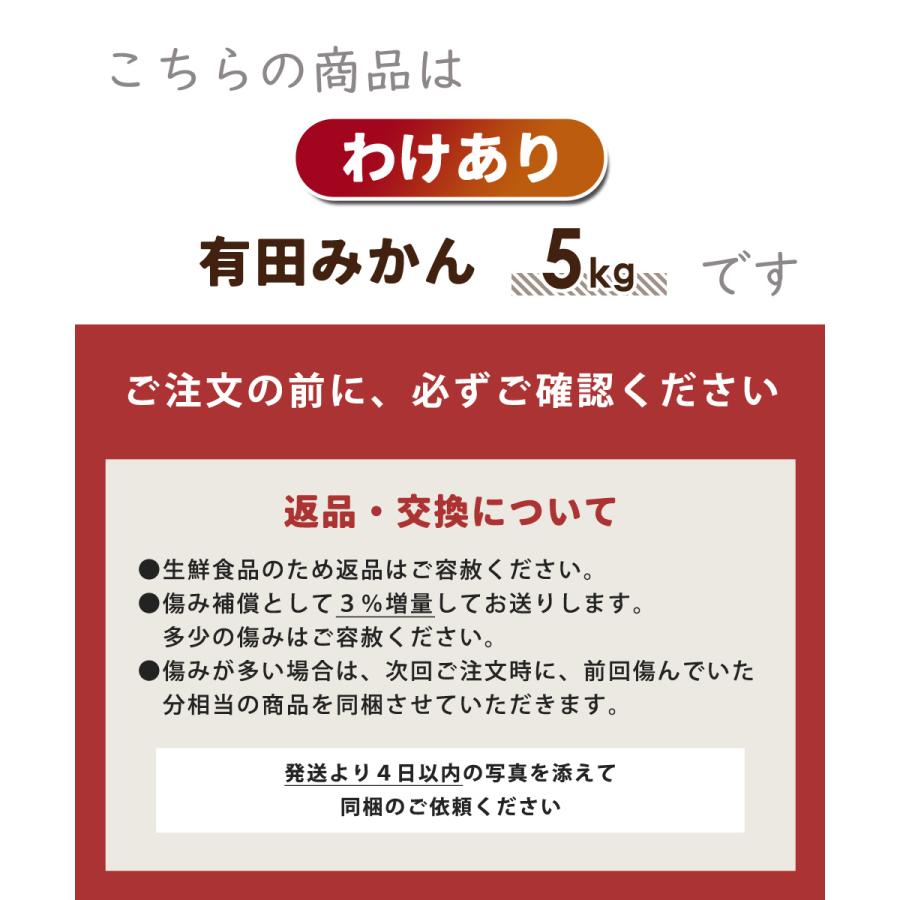 有田みかん わけあり 5kg ／ 送料無料 訳あり 温州みかん KS 有田 みかん ミカン 家庭用