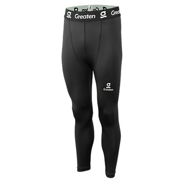 Greaten 極騰 機能緊身長褲 0006PA 聚酯纖維 彈性纖維 尼龍  S  黑色
