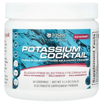 Jigsaw Health, Potassium Cocktail™，無糖電解質混合飲品，樹莓味，11.9 盎司（336 克）
