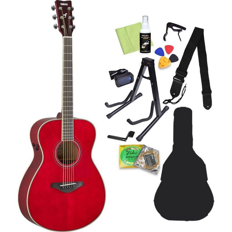 エレアコ YAMAHA Trans Acoustic FS-TA Ruby Red トランスアコースティックギター初心者12点セット (エレアコ) 生