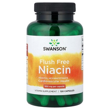 Swanson Vitamins, 無潮紅煙酸，500 毫克，120 粒膠囊