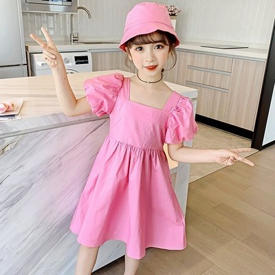 ワンピースキッズ子供服女の子夏キッズワンピース半袖ワンピース無地チュニック子供ドレスお姫様おしゃれカジュアル可愛い小学生新品150cm160 通販 Lineポイント最大get Lineショッピング