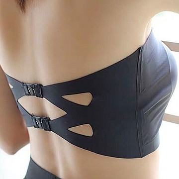 冰絲無痕無肩帶內衣女防滑抹胸裹胸無鋼圈美背聚攏時尚文胸薄款新款