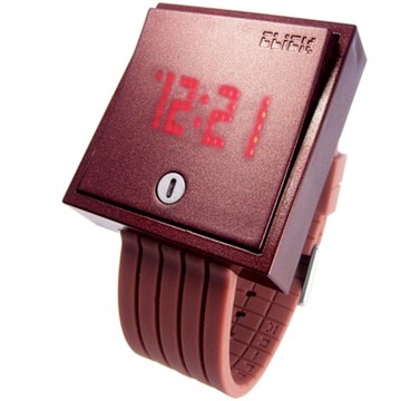 CLICK Wall Switch奇異開關錶-酒紅-45mm