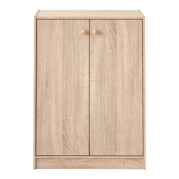 HOPMA 雙門大容量5層鞋櫃，玄關收納櫃置物鞋架，橡膠木色  日式款  1個