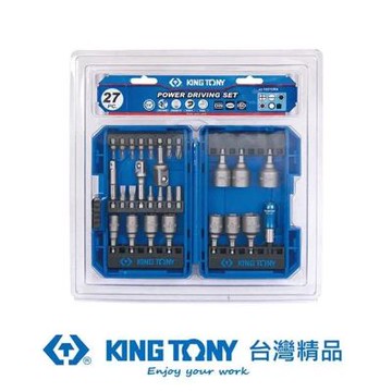 金統立 KING TONY 專業級工具27件附磁式綜合起子套筒組 KT1027CRA