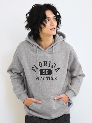 內刷毛經典學院立體刺繡帽T