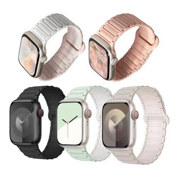 IN7 三珠磁吸反扣系列 Apple Watch 全系列 矽膠錶帶