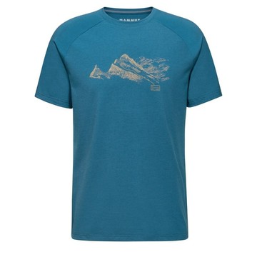 MAMMUT 男款 Mountain 輕量吸濕排汗短袖圓領休閒衫(芬斯特瓦山).T恤.運動上衣/1017-04502-50550 深冰藍