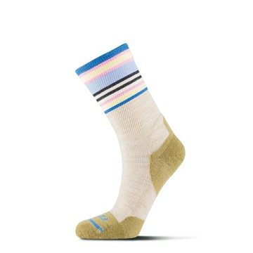 ├登山樂┤美國 FITS Light Hiker Crew | Banding 中筒薄毛圈-石灰 # F1071-270