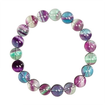 【正佳珠寶】螢石 頂級極淨 獨角獸螢石 10mm 彩螢石手珠