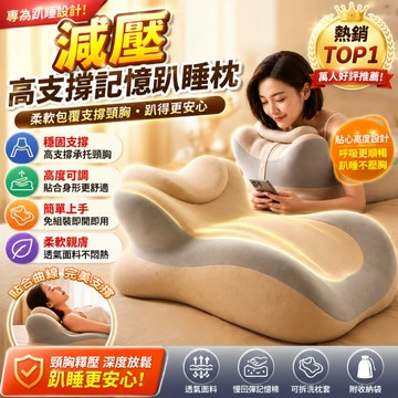 【高支撐記憶趴睡枕】松禾SONGH日系極冰涼感趴睡枕 枕頭 午睡枕 午休枕 床上趴睡枕 減壓趴睡枕 趴床神