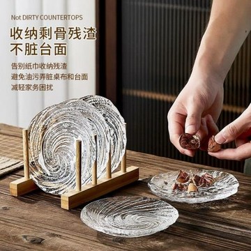 吐骨碟家用食品級精致高端小碟子盤子果皮果殼餐桌垃圾渣盤骨頭碟