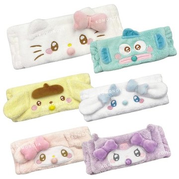 小禮堂 Sanrio 三麗鷗 造型絨毛吸水髮帶 (嬰兒款) Kitty 酷洛米 人魚漢頓