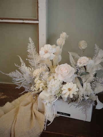 【遇見恆久】白境微光永生玫瑰盆栽 開幕盆栽