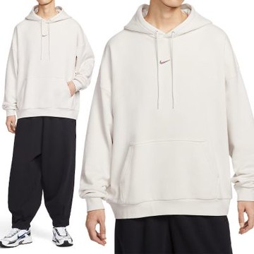 Nike As M Nk Ft Gfx Os Po Hdy 長袖 男款 米灰色 印花 寬鬆 帽T IR0103-030