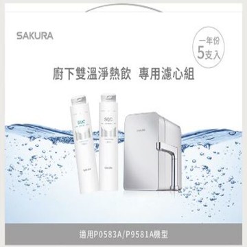 櫻花 一年份濾心組(雙溫淨熱飲專用濾心組5支入) F9005
