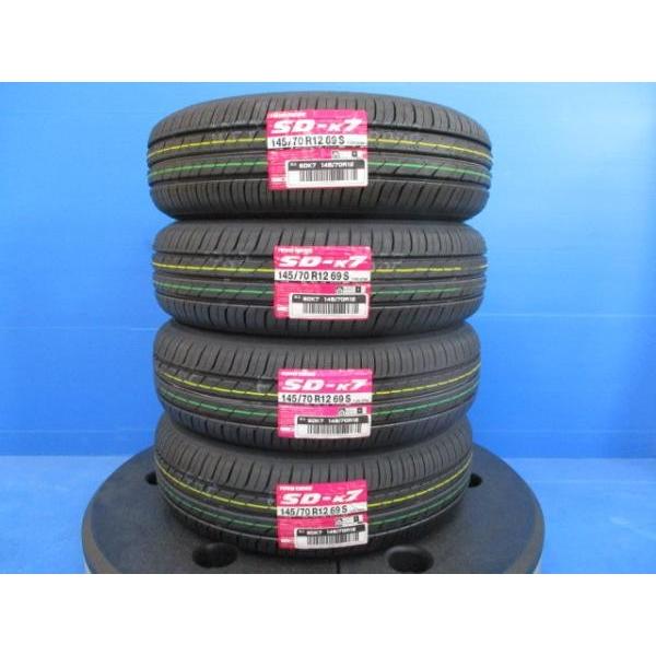 新品夏タイヤ４本セット】トーヨータイヤ ＳＤ-Ｋ7 145/70Ｒ12 145/70-12 2019年製造 LINEショッピング