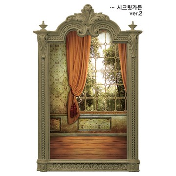 秘密花園 Big 7types（黑浣熊）復古拼貼圖案紙貼紙