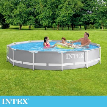 台灣現貨【INTEX】簡易裝圓形框架游泳池/免充氣泳池/蓄水池 366x76cm(6503L) 6歲+ (26710)