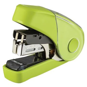MAX 美克司 平針雙排訂書機  針腳平貼，特殊除針器設計，存針量輕鬆讀取，圓弧流線型機身設計  淺綠色  1個